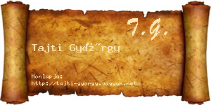 Tajti György névjegykártya